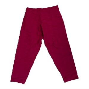 Booty by Brabants original cropped leggings in cranberry color- one size.
